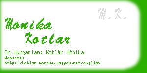 monika kotlar business card