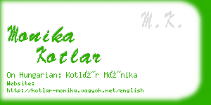 monika kotlar business card